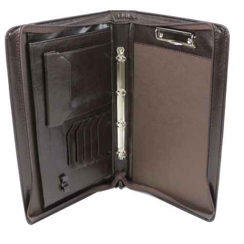 Большая мужская папка из эко кожи JPB коричневая