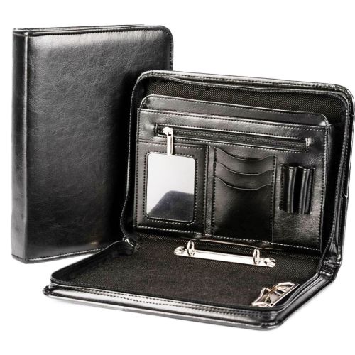 Деловая папка формата А5 из эко кожи Amo Ssbw08 Черная