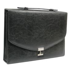 Деловая папка-портфель из эко кожи JPB AK-08 Черная