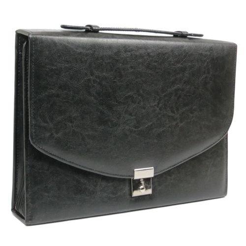 Деловая папка-портфель из эко кожи JPB AK-08 Черная