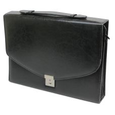 Деловая папка-портфель из эко кожи JPB AK-08 Черная