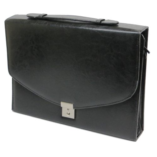 Деловая папка-портфель из эко кожи JPB AK-08 Черная