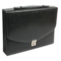 Деловая папка-портфель из эко кожи JPB AK-08 Черная