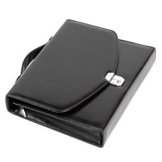 Деловая папка-портфель из эко кожи JPB AK-08 Черная