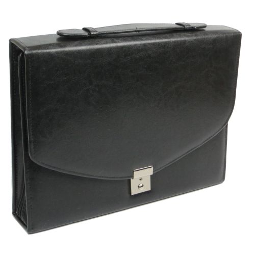 Деловая папка-портфель из эко кожи JPB AK-08 Черная