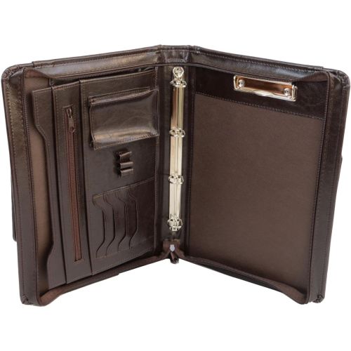 Деловая папка-портфель JPB AK-13 коричневого цвета из эко кожи