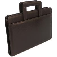 Деловая папка-портфель JPB AK-13 коричневого цвета из эко кожи