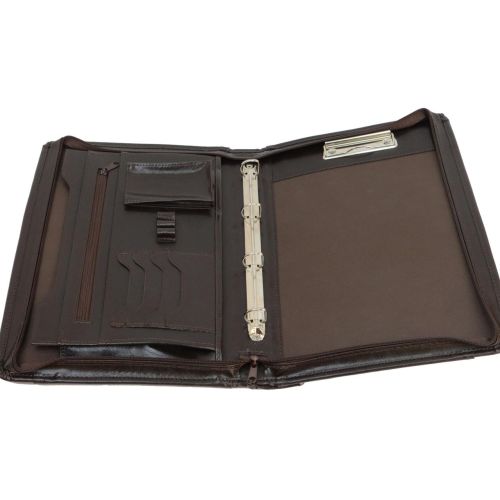 Деловая папка-портфель JPB AK-13 коричневого цвета из эко кожи