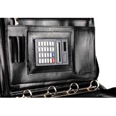 Деловая папка с калькулятором из эко кожи AMO SSBW04 Черная