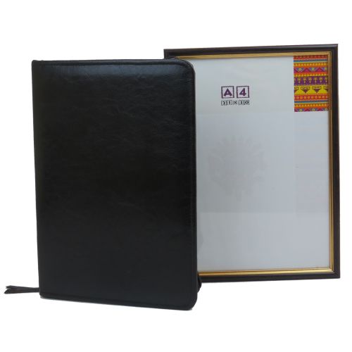 Папка деловая из эко кожи формата А5 JPB AK-06 Черная