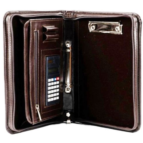 Папка деловая под формат А5 из эко кожи Amo Ssbw10 коричневая