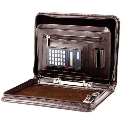 Папка деловая под формат А5 из эко кожи Amo Ssbw10 коричневая