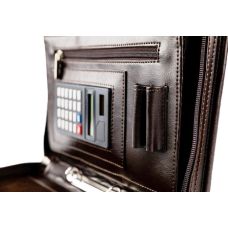 Папка деловая под формат А5 из эко кожи Amo Ssbw10 коричневая