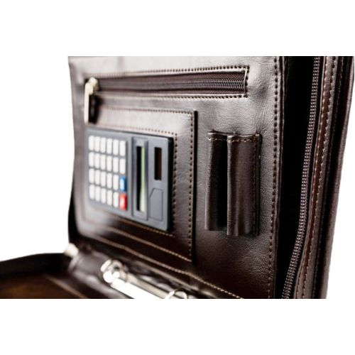 Папка деловая под формат А5 из эко кожи Amo Ssbw10 коричневая