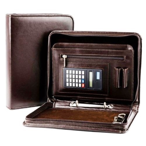 Папка деловая под формат А5 из эко кожи Amo Ssbw10 коричневая