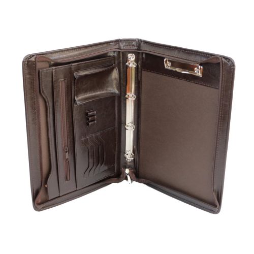 Папка деловая с ручкой из эко кожи JPB AK-12 Коричневая