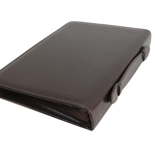 Папка деловая с ручкой из эко кожи JPB коричневая