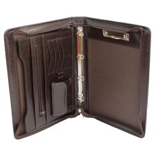 Папка деловая с ручкой из эко кожи JPB коричневая