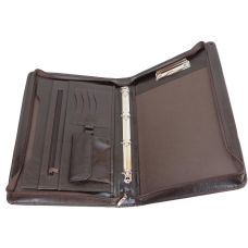 Папка деловая с ручкой из эко кожи JPB коричневая