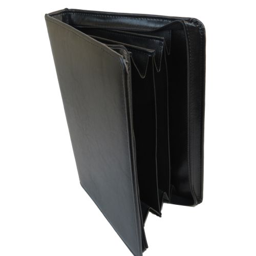 Папка деловая с ручкой из эко кожи JPB Польша AK-10 чёрная