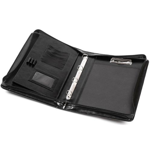 Папка деловая с ручкой из кожзаменителя JPB Польша AK-07N чёрная