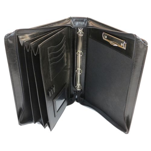 Папка деловая с ручкой из кожзаменителя JPB Польша AK-07N чёрная