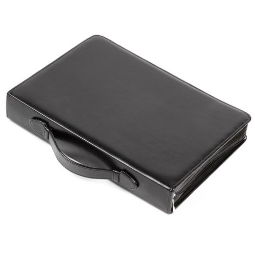 Папка деловая с ручкой из кожзаменителя JPB Польша AK-07N чёрная