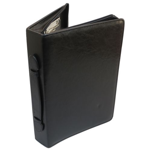 Папка деловая с ручкой из кожзаменителя JPB Польша AK-07N чёрная