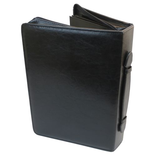 Папка деловая с ручкой из кожзаменителя JPB Польша AK-07N чёрная