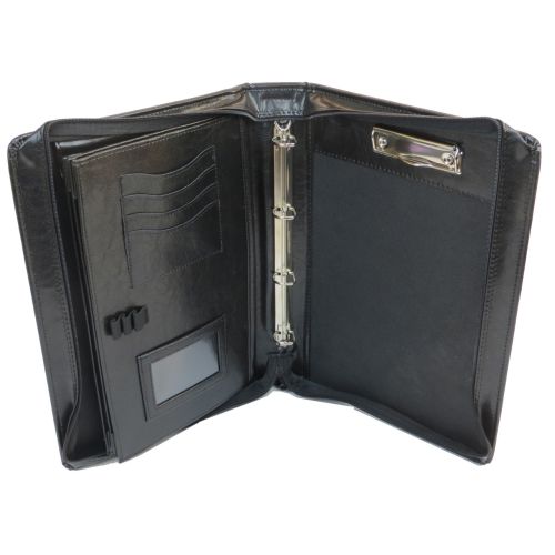 Папка деловая с ручкой из кожзаменителя JPB Польша AK-07N чёрная