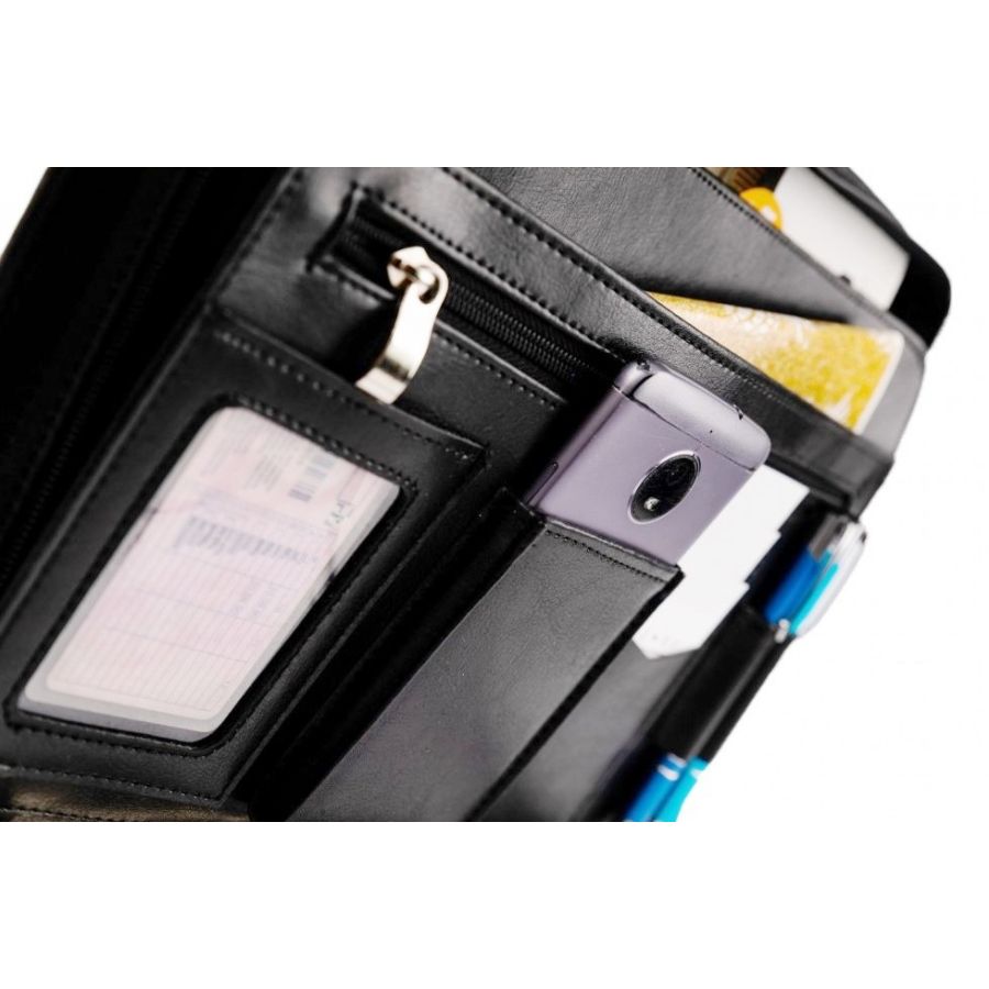 Папка для документов из кожзаменителя AMO SSBW01 чёрная