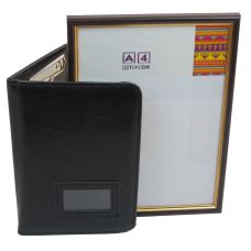 Папка формата А5 из эко кожи JPB AK-21B Черная