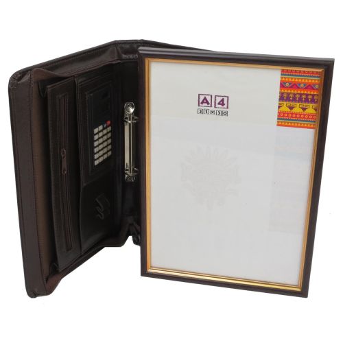 Папка формата А5 JPB Польша AK-22 brown из кожзама