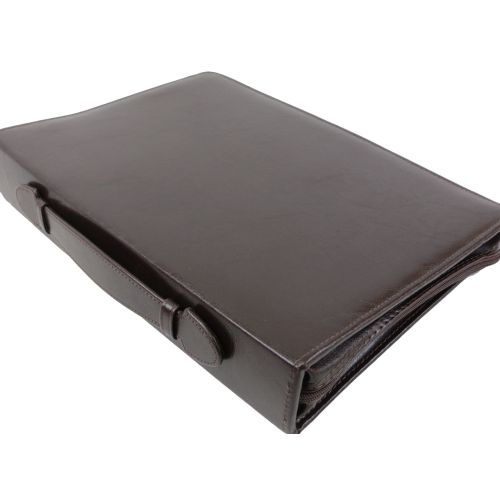 Папка портфель для документов из эко кожи JPB коричневая