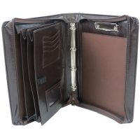 Папка портфель для документов из эко кожи JPB коричневая