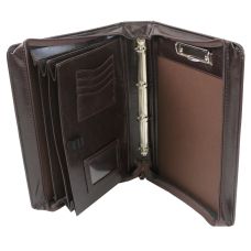 Папка портфель для документов из эко кожи JPB коричневая