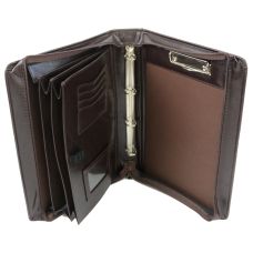 Папка портфель для документов из эко кожи JPB коричневая