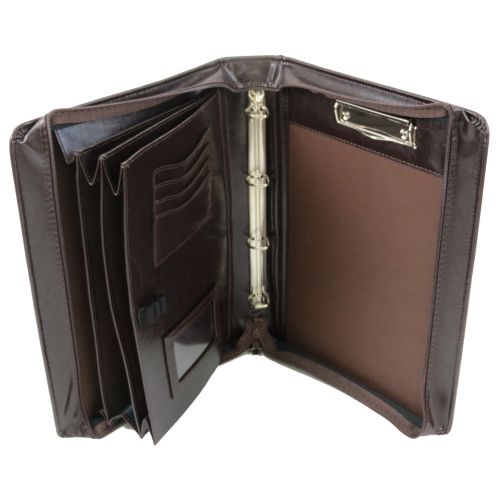 Папка портфель для документов из эко кожи JPB коричневая