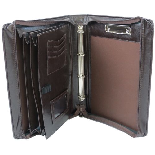 Папка портфель для документов из эко кожи JPB коричневая