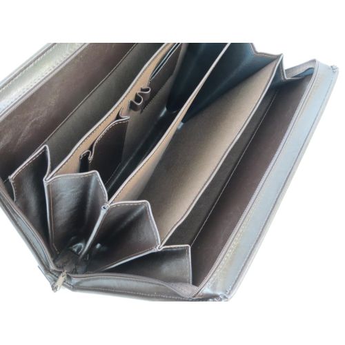 Папка-портфель из кожзаменителя JPB AK-10 Коричневая