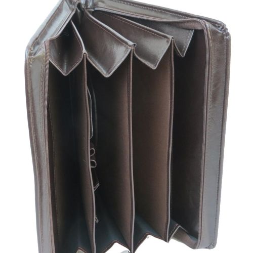 Папка-портфель из кожзаменителя JPB AK-10 Коричневая