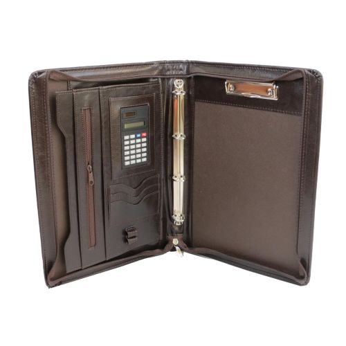 Папка с калькулятором из эко кожи JPB, AK-11N коричневая