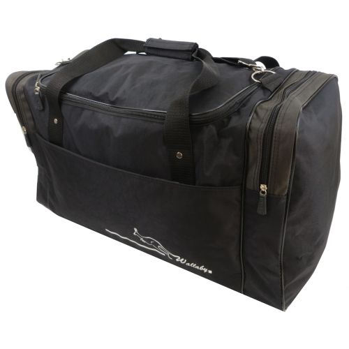 Дорожная сумка средняя  Wallaby 437-7 62L Черная со вставками хаки