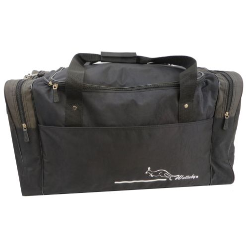 Дорожная сумка средняя  Wallaby 437-7 62L Черная со вставками хаки