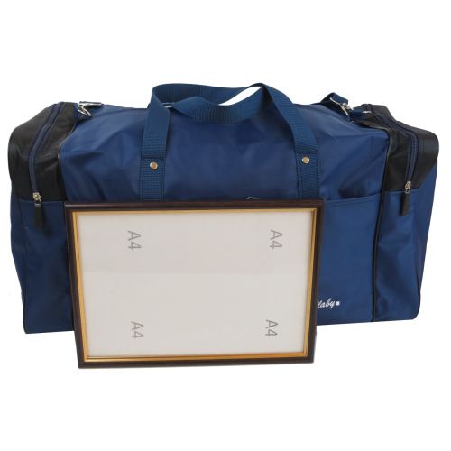 Сумка дорожная Wallaby 340-4 38л  Синяя с черным