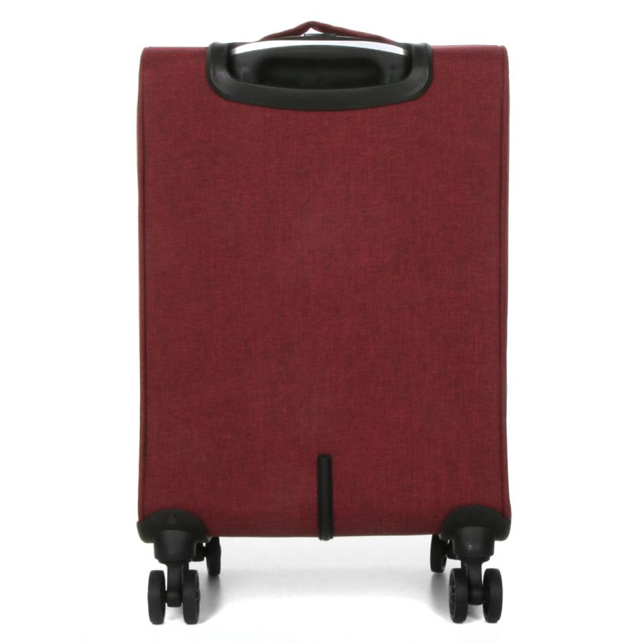 Чемодан Малый (S) тканевый Ручная кладь Airtex Worldline Tirana 608 на 4 колесах 55x35x20см 30л Бордовый