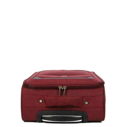 Чемодан Малый (S) тканевый Ручная кладь Airtex Worldline Tirana 608 на 4 колесах 55x35x20см 30л Бордовый