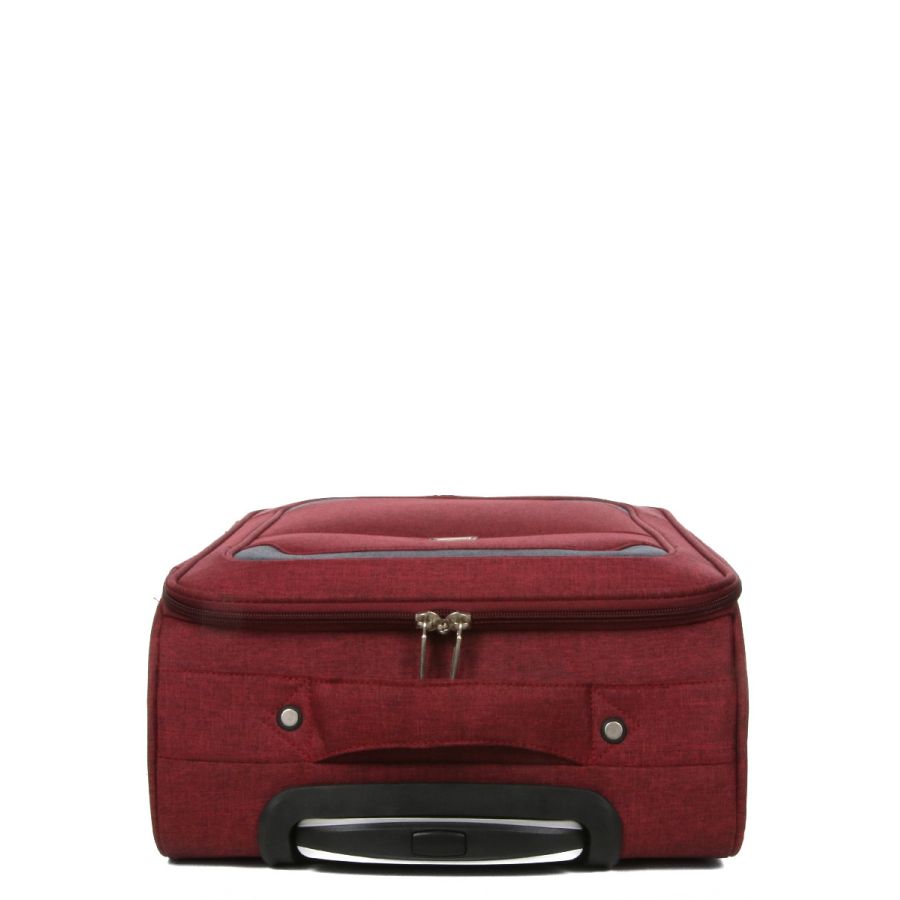 Чемодан Малый (S) тканевый Ручная кладь Airtex Worldline Tirana 608 на 4 колесах 55x35x20см 30л Бордовый