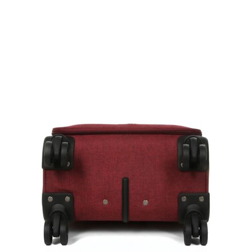Чемодан Малый (S) тканевый Ручная кладь Airtex Worldline Tirana 608 на 4 колесах 55x35x20см 30л Бордовый