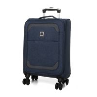 Чемодан Малый (S) тканевый Ручная кладь Airteх Worldline Tirana 608 на 4 колесах 55х35х20см 30л Синий